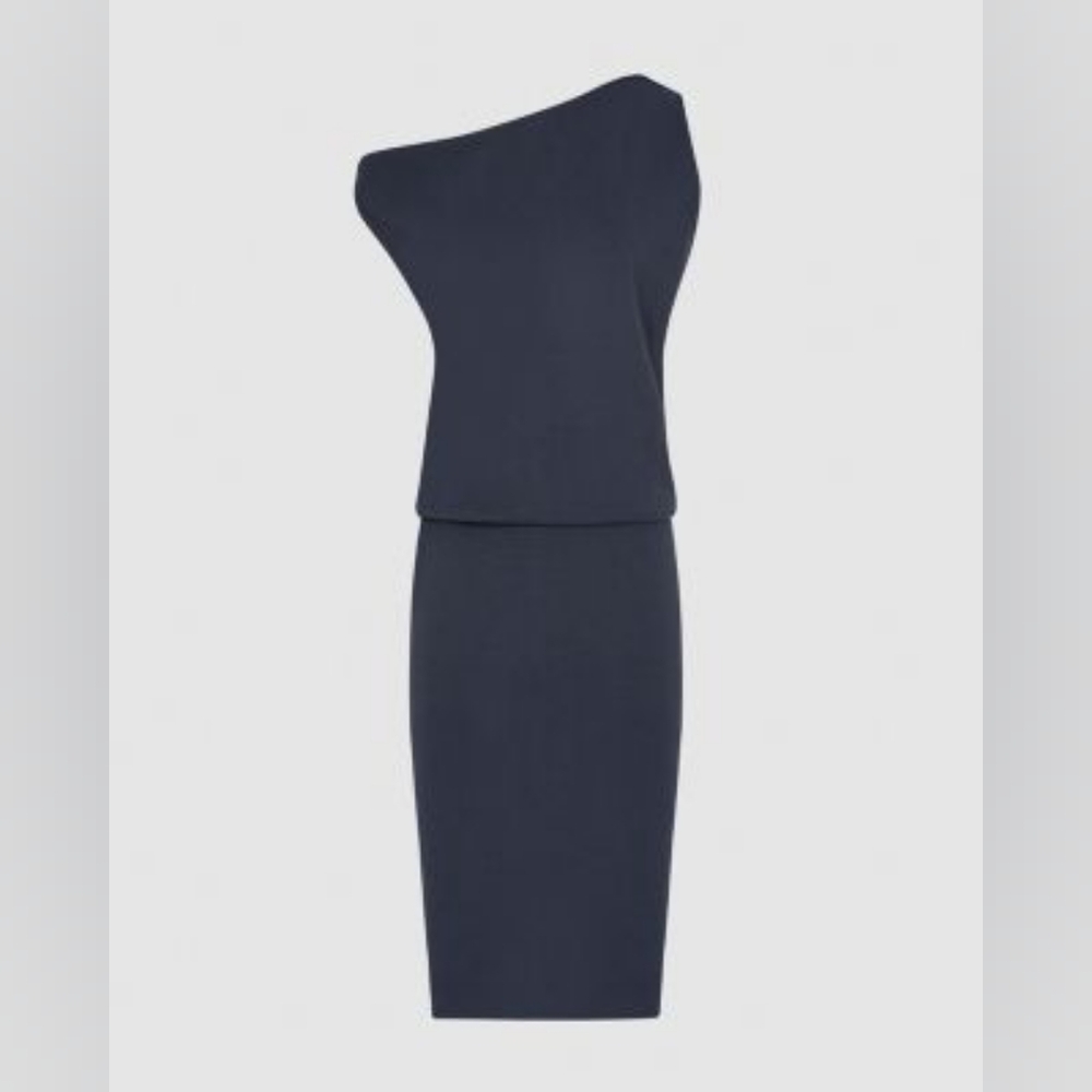 REISS Claudine Navy Blue Midi Dress, Size XS, New with Tags.